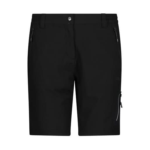 CMP bermuda elasticizzati da donna pantaloncini, nero 02, 50