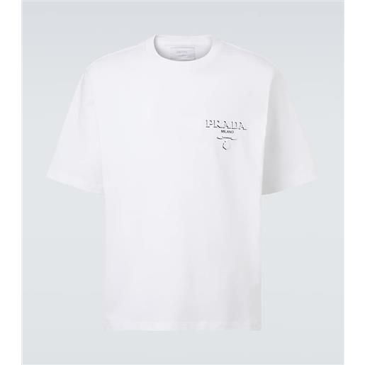 Prada t-shirt oversize in jersey di cotone