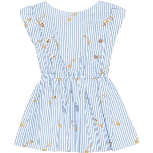 Versace Kids abito a righe in cotone - blu