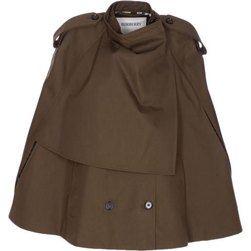 Burberry mantella doppiopetto - marrone