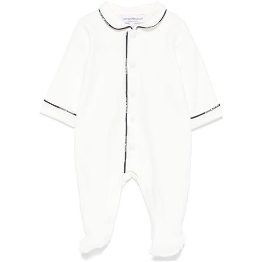 Emporio Armani Kids pigiama con bordo a contrasto - bianco
