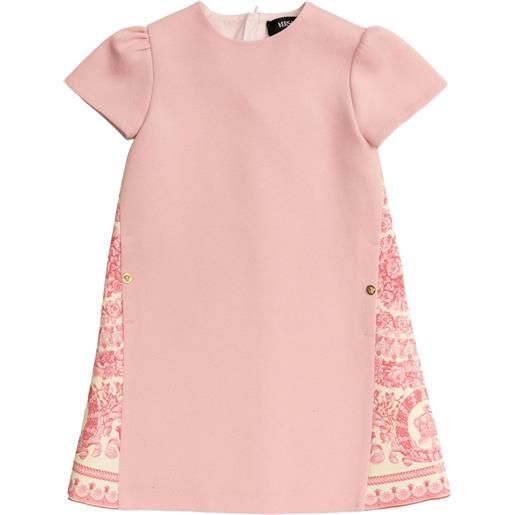 Versace Kids abito a fiori con maniche corte - rosa