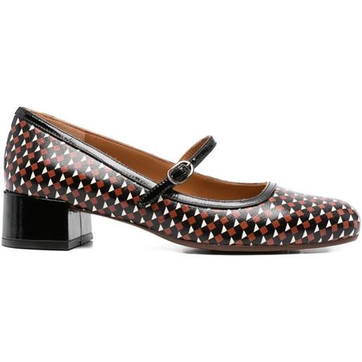 Chie Mihara pumps reni con motivo geometrico 40mm - nero
