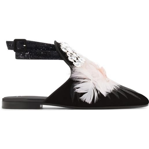 Giuseppe Zanotti sandali con suola piatta gioia - nero