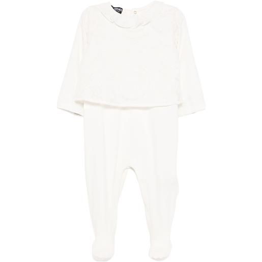 Versace Kids pigiama barocco devoré - bianco