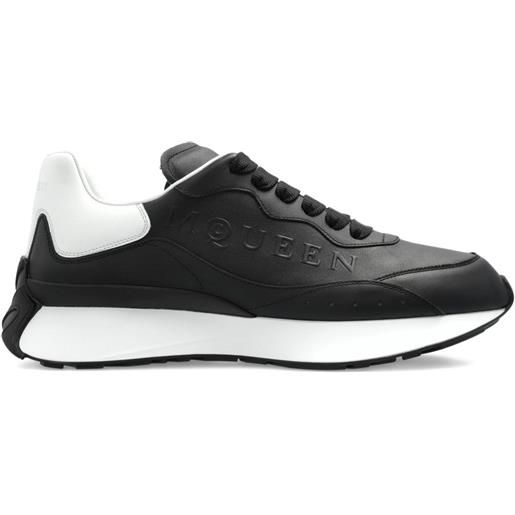 Alexander McQueen sneakers in pelle con logo - nero