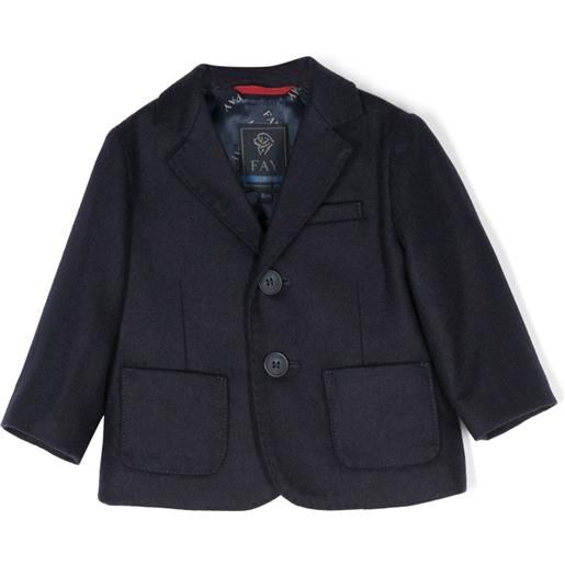 Fay Kids blazer monopetto effetto mélange - blu