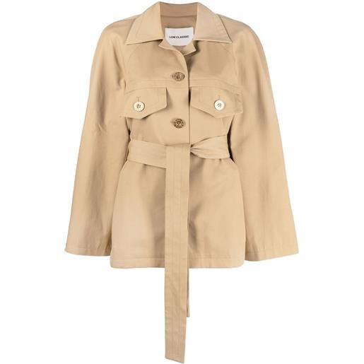 Low Classic trench corto con cintura - toni neutri