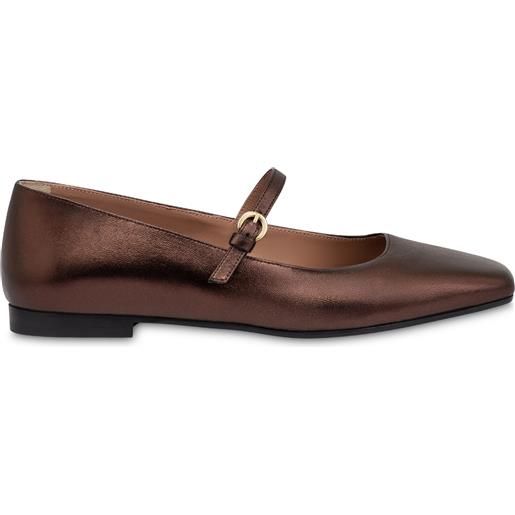 POLLINI ballerina flat nina in nappa laminata - missing