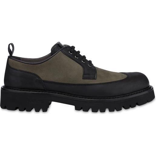 POLLINI derby budapest in nabuk idro e vitello cerato - verde