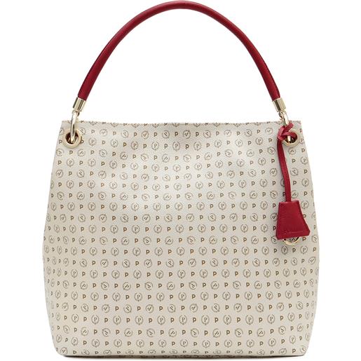 POLLINI borsa a spalla heritage logo classic - bianco