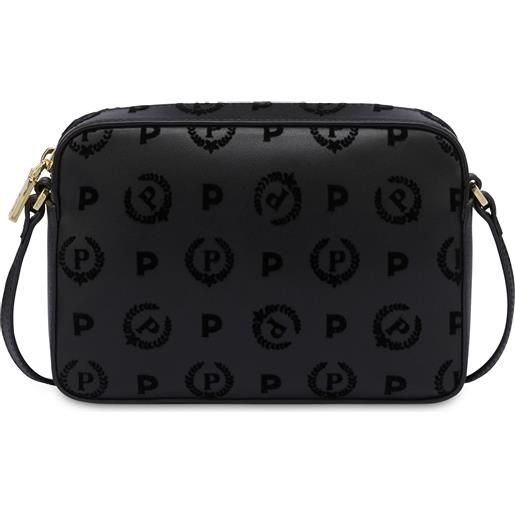 POLLINI borsa a tracolla heritage flock - nero