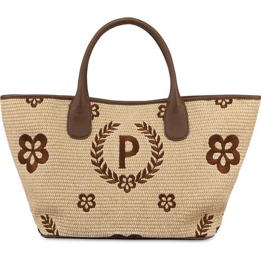 Borsa In Paglia Chic Diary – Piccola Borsa A Tracolla Estiva Con Nappa, Marrone, Per Spiaggia E Tempo Libero - 5