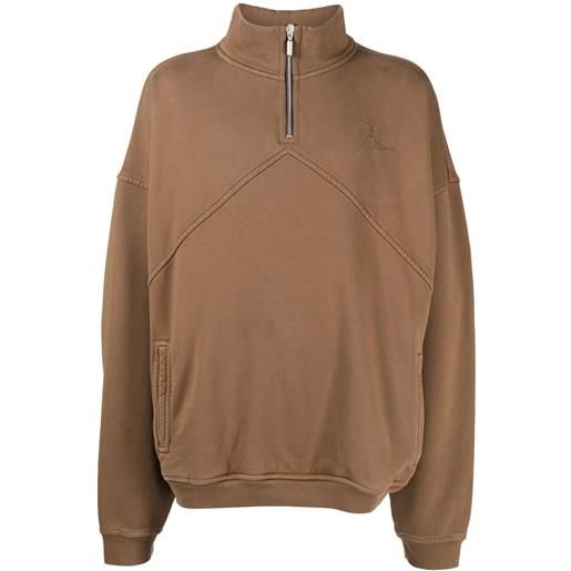 RHUDE felpa con ricamo - marrone