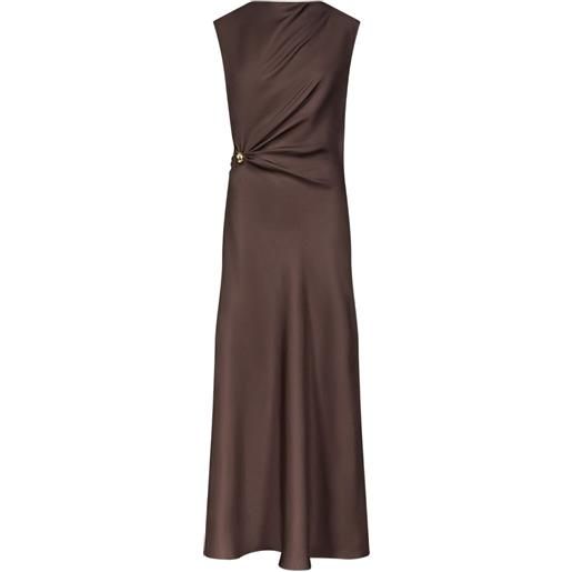 LouLou de Saison abito midi roan drappeggiato - marrone