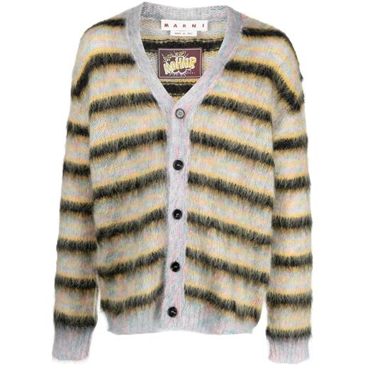 Marni cardigan a righe - giallo