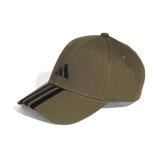 adidas unisex - adulto bball 3s cap new logo, olive strata/black, m