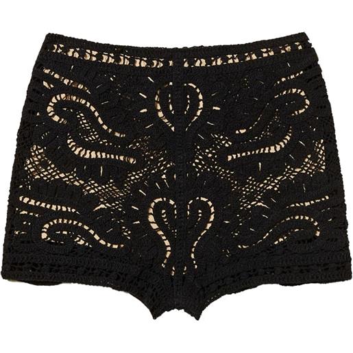 TWINSET shorts in maglia - nero