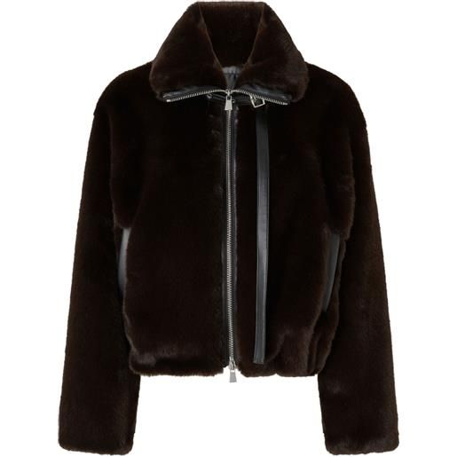 PINKO bomber con zip - marrone