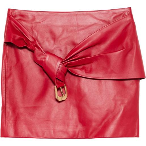 Versace gonna in cupro - rosso