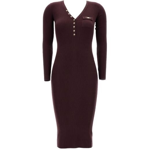 Elisabetta Franchi abito con scollo a v - rosso