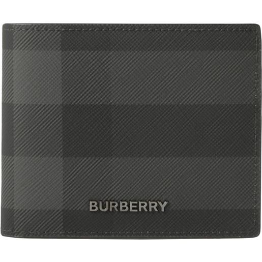 Burberry portafoglio a quadri - grigio