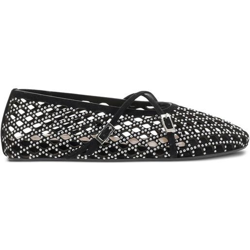 MACH & MACH ballerine in pelle con borchie - nero