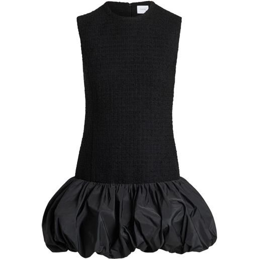 Patou abito in tweed con orlo a palloncino - nero