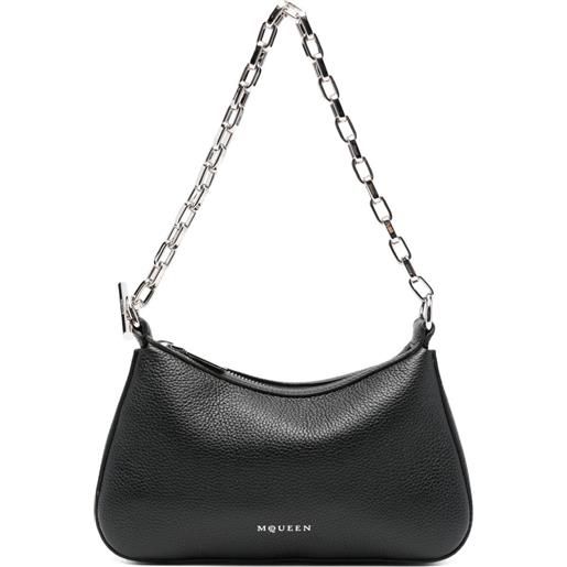 Alexander McQueen borsa a spalla t-bar - nero