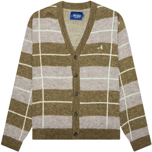 Awake NY cardigan windowpane - verde