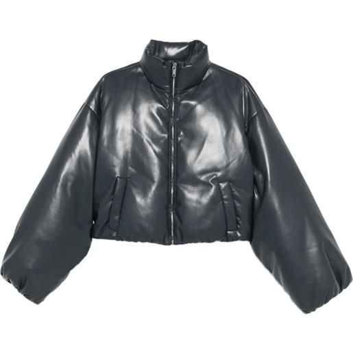Nanushka piumino con zip - blu