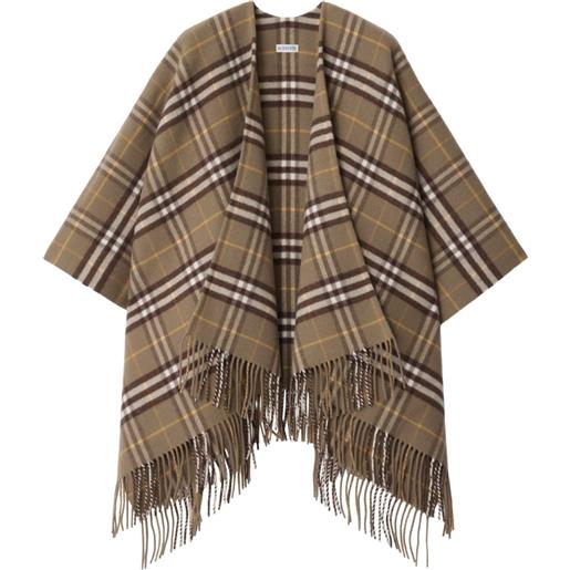 Burberry mantella a quadri - marrone