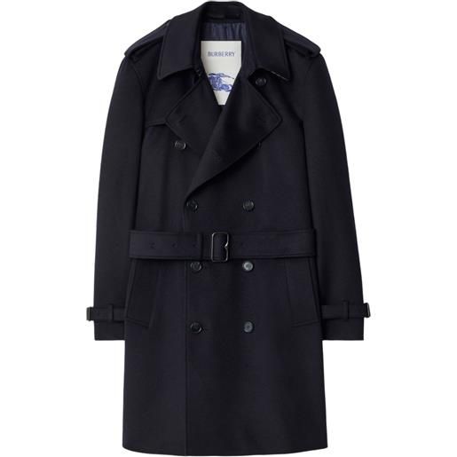 Burberry trench con cintura - blu