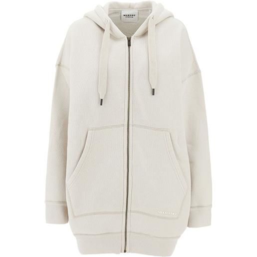 MARANT ÉTOILE camicia con zip e cappuccio - toni neutri