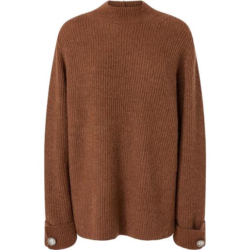 PINKO maglione con polsini a coste - marrone