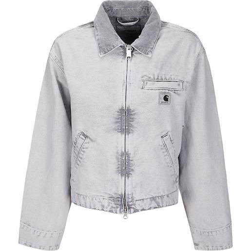 Carhartt WIP giacca crop w' emery con zip - grigio