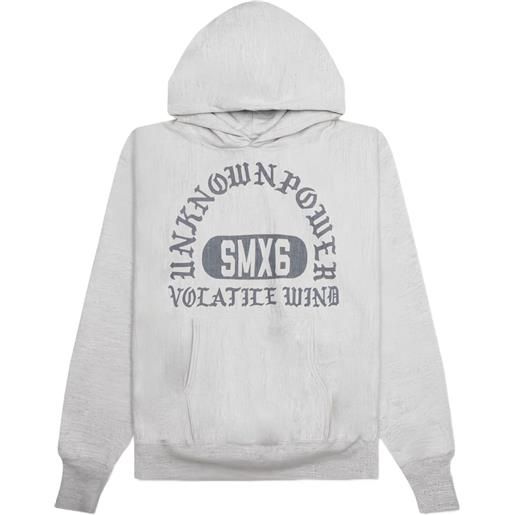 SAINT MXXXXXX felpa con logo e cappuccio - grigio