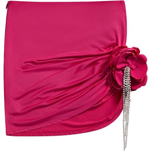 AREA minigonna con decorazione a fiori - rosa