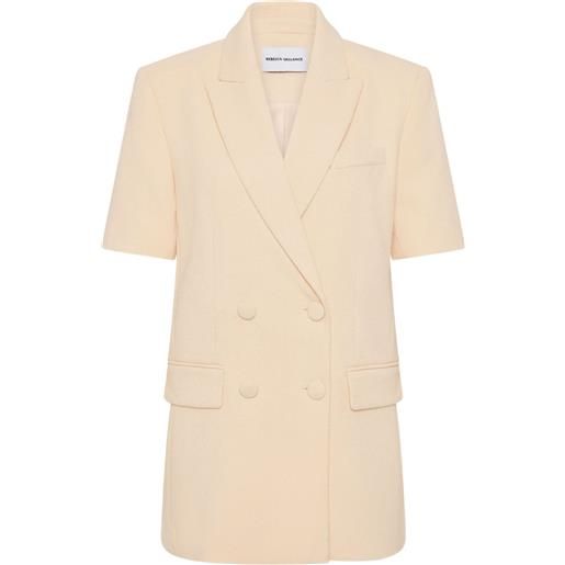Rebecca Vallance blazer doppiopetto con maniche corte - giallo