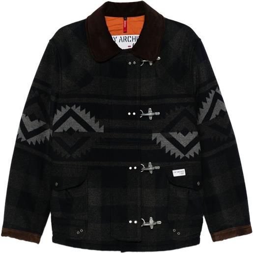 Fay cappotto a fantasia 4-ganci yateh - blu