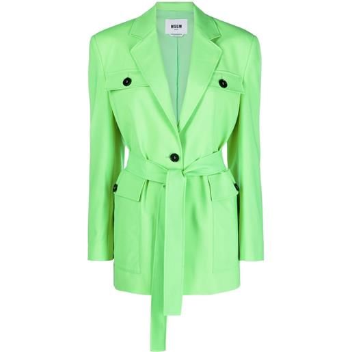 MSGM giacca con tasche cargo - verde
