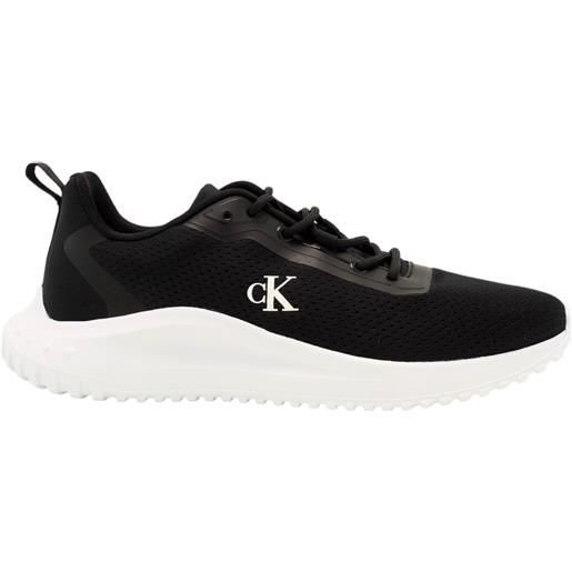 Calvin klein - sneakers con lacci black/bright white