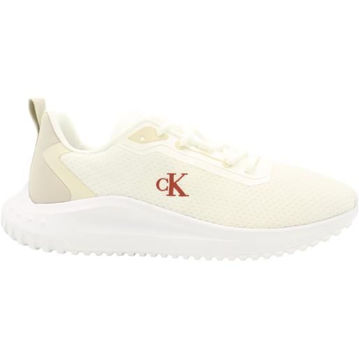 Calvin klein - sneakers con lacci bright white/moonsrtuck/tendori