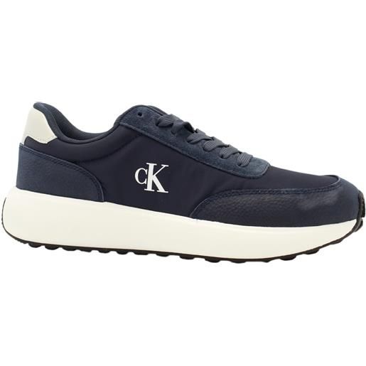 Calvin klein - sneakers con lacci calvin navy/b bwhite/oyster mushroom