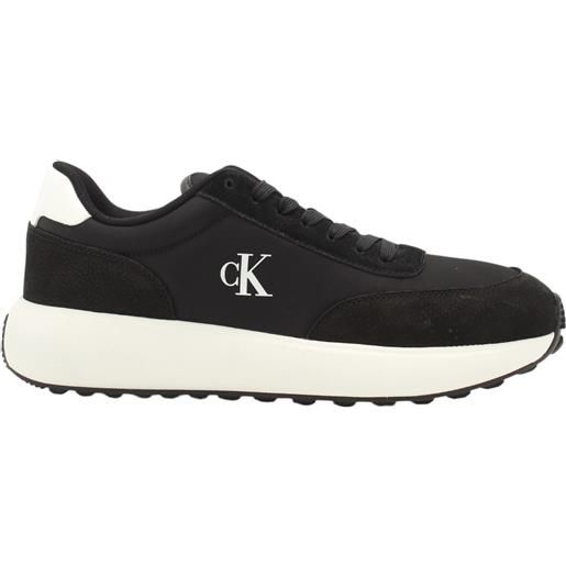 Calvin klein - sneakers con lacci black/bright white