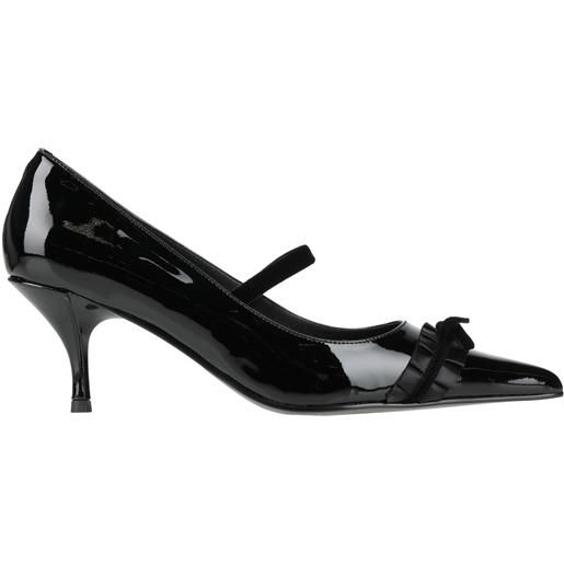 Scarpe Donna Jamron Con Tacco A Zeppa - Mary Jane In Pelle Con Piattaforma, Gancio E Cavigliera - Foto 11