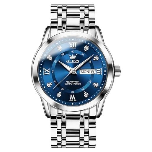 ICE-WATCH - Ice Boliday Gold Blue SKEL Steel - Reloj Azul para Hombre con Correa de Silicona - 024371 Medium (43mm