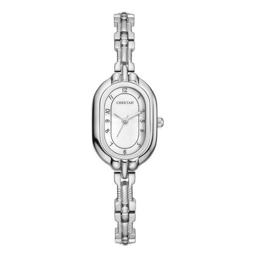 CHEETAH orologio analogici al quarzo da qonna con piccolo bracciale in metallo vintage, quadrante digitale di facile lettura, orologio impermeabile per donne e ragazze