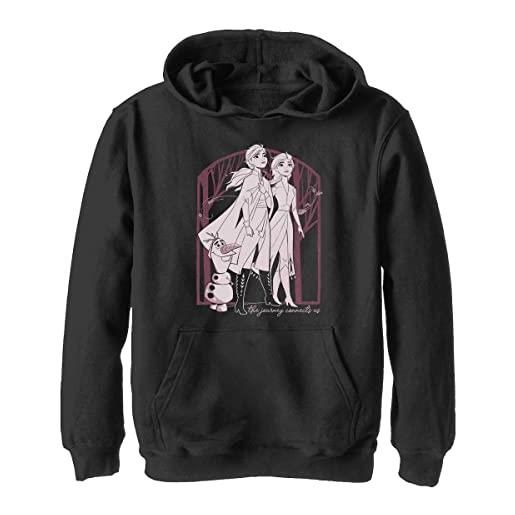 Disney frozen 2 forest frame boy's - felpa con cappuccio in pile, taglia piccola, colore: nero, schwarz, s