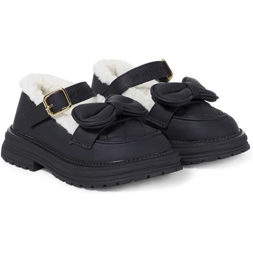 Monnalisa ballerine mary jane con shearling sintetico